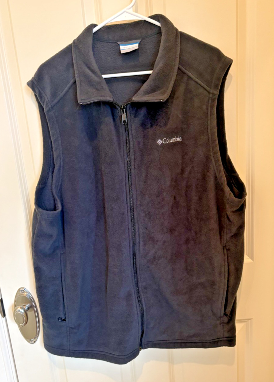 COLUMBIA Men's Steens Mountain Vest Jacket Size XXL 2X Dark Grey Fleece Full Zip
